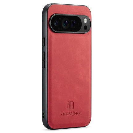 DG.MING For Google Pixel 9 Pro XL Case PU Leather Covered PC+TPU Hybrid Phone Shell