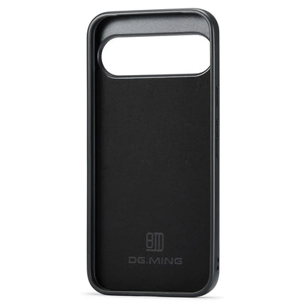 DG.MING For Google Pixel 9 Pro XL Case PU Leather Covered PC+TPU Hybrid Phone Shell