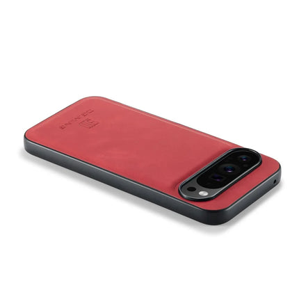 DG.MING For Google Pixel 9 Pro XL Case PU Leather Covered PC+TPU Hybrid Phone Shell