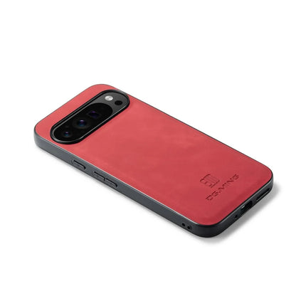 DG.MING For Google Pixel 9 Pro XL Case PU Leather Covered PC+TPU Hybrid Phone Shell