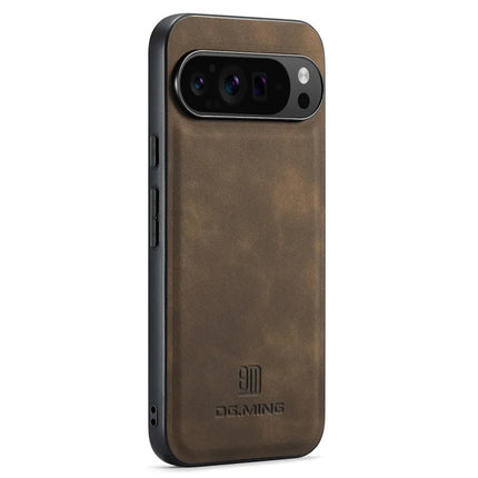 DG.MING For Google Pixel 9 Pro XL Case PU Leather Covered PC+TPU Hybrid Phone Shell