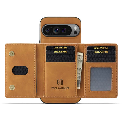 DG.MING M2 Series for Google Pixel 9 Pro XL Case PU+PC+TPU Phone Cover Detachable Wallet