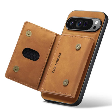 DG.MING M2 Series for Google Pixel 9 Pro XL Case PU+PC+TPU Phone Cover Detachable Wallet