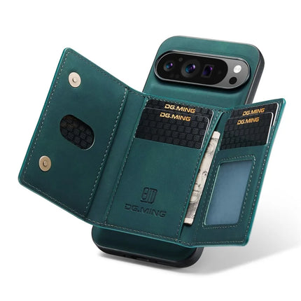 DG.MING M2 Series for Google Pixel 9 Pro XL Case PU+PC+TPU Phone Cover Detachable Wallet