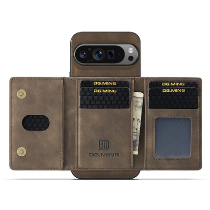 DG.MING M2 Series for Google Pixel 9 Pro XL Case PU+PC+TPU Phone Cover Detachable Wallet