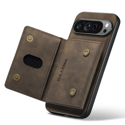 DG.MING M2 Series for Google Pixel 9 Pro XL Case PU+PC+TPU Phone Cover Detachable Wallet