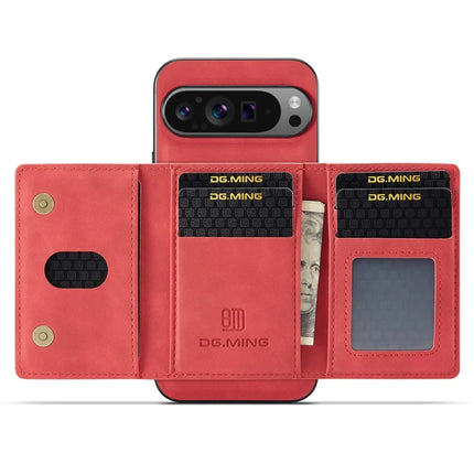 DG.MING M2 Series for Google Pixel 9 Pro XL Case PU+PC+TPU Phone Cover Detachable Wallet