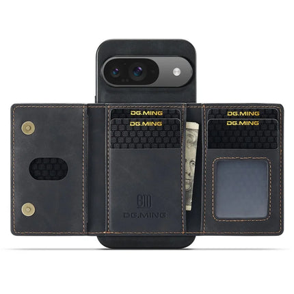 DG.MING M2 Series for Google Pixel 9 Pro / Pixel 9 Case PU+PC+TPU Phone Cover Detachable Wallet