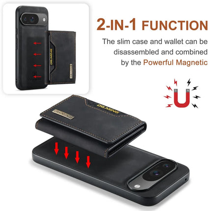 DG.MING M2 Series for Google Pixel 9 Pro / Pixel 9 Case PU+PC+TPU Phone Cover Detachable Wallet