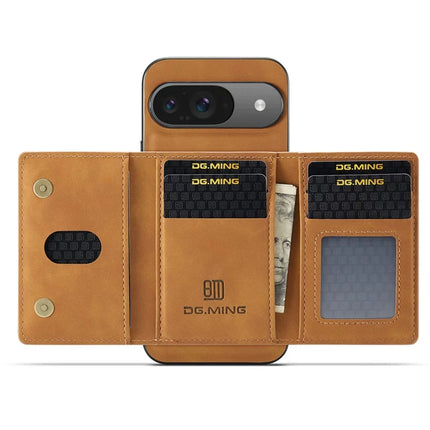 DG.MING M2 Series for Google Pixel 9 Pro / Pixel 9 Case PU+PC+TPU Phone Cover Detachable Wallet