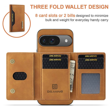 DG.MING M2 Series for Google Pixel 9 Pro / Pixel 9 Case PU+PC+TPU Phone Cover Detachable Wallet