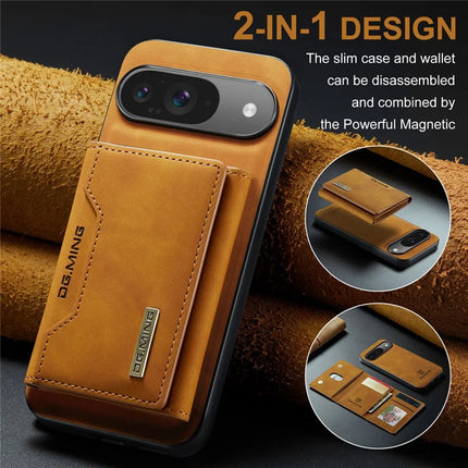 DG.MING M2 Series for Google Pixel 9 Pro / Pixel 9 Case PU+PC+TPU Phone Cover Detachable Wallet