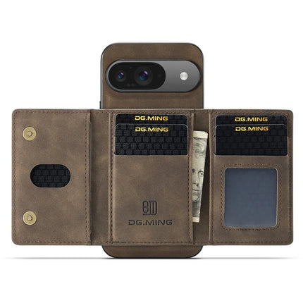 DG.MING M2 Series for Google Pixel 9 Pro / Pixel 9 Case PU+PC+TPU Phone Cover Detachable Wallet