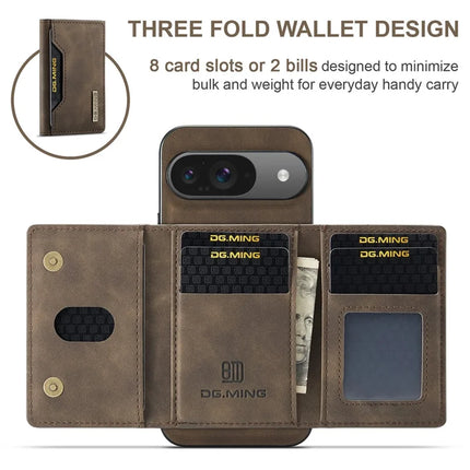 DG.MING M2 Series for Google Pixel 9 Pro / Pixel 9 Case PU+PC+TPU Phone Cover Detachable Wallet