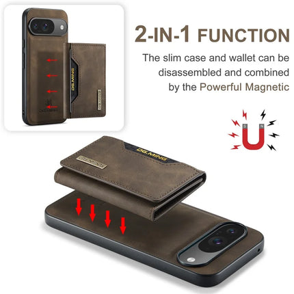 DG.MING M2 Series for Google Pixel 9 Pro / Pixel 9 Case PU+PC+TPU Phone Cover Detachable Wallet