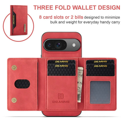 DG.MING M2 Series for Google Pixel 9 Pro / Pixel 9 Case PU+PC+TPU Phone Cover Detachable Wallet