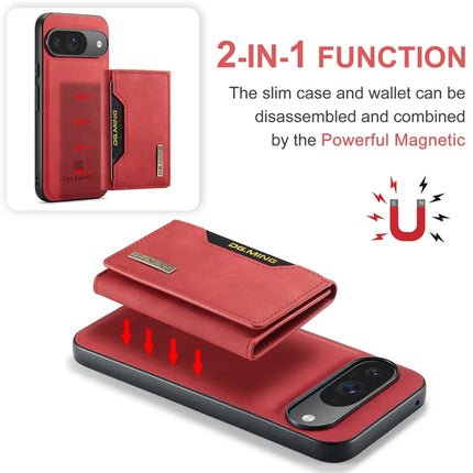 DG.MING M2 Series for Google Pixel 9 Pro / Pixel 9 Case PU+PC+TPU Phone Cover Detachable Wallet