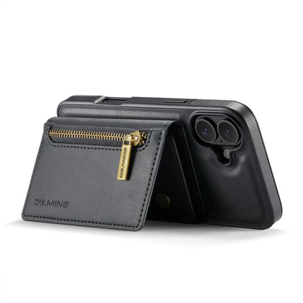 DG.MING M5 Series For iPhone 16 Plus Case Detachable Magnetic Leather Phone Cover with Card Slots