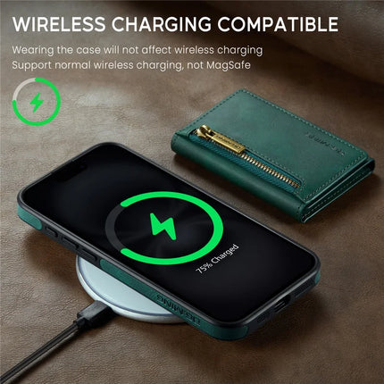 DG.MING M5 Series For iPhone 16 Plus Case Detachable Magnetic Leather Phone Cover with Card Slots