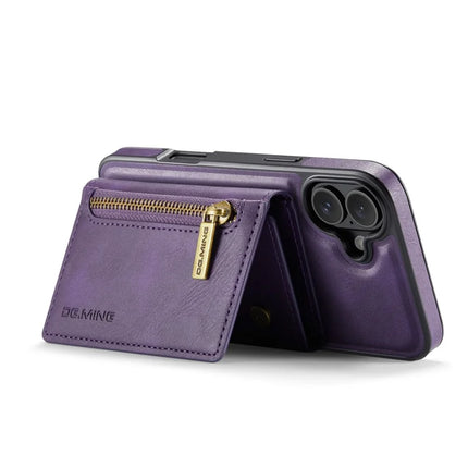 DG.MING M5 Series For iPhone 16 Plus Case Detachable Magnetic Leather Phone Cover with Card Slots