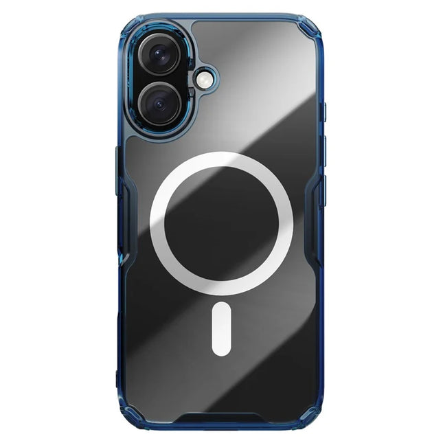 NILLKIN Pro Series for iPhone 16 Plus Case Compatible with MagSafe TPU+PC Ultra Clear Phone Case - Blue