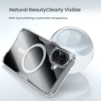NILLKIN Pro Series for iPhone 16 Plus Case Compatible with MagSafe TPU+PC Ultra Clear Phone Case