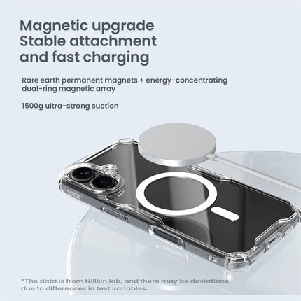 NILLKIN Pro Series for iPhone 16 Plus Case Compatible with MagSafe TPU+PC Ultra Clear Phone Case