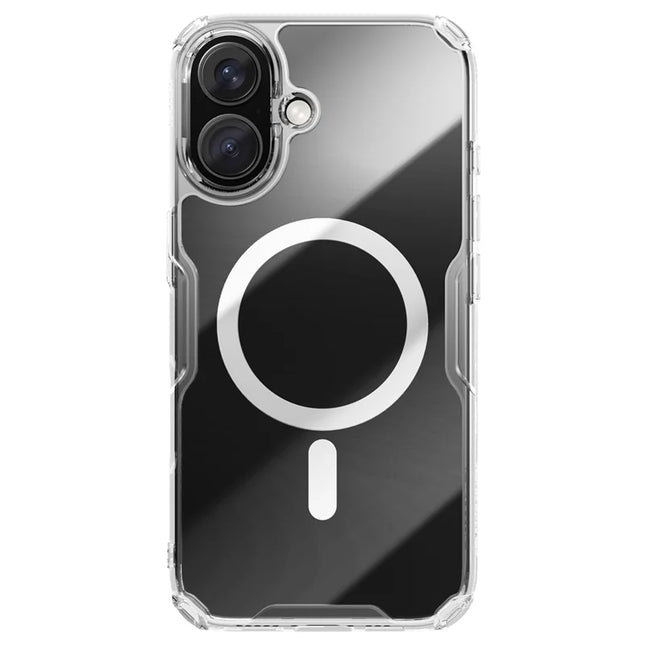 NILLKIN Nature Pro Series for iPhone 16 Case Compatible with MagSafe TPU + PC Ultra Clear Phone Case - Transparent