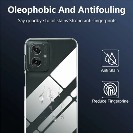 For Motorola Moto G55 5G Case Anti-Fingerprint Crystal Clear TPU Phone Cover