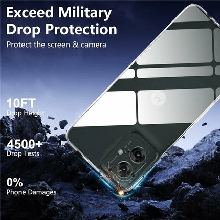 For Motorola Moto G55 5G Case Anti-Fingerprint Crystal Clear TPU Phone Cover
