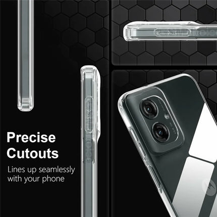 For Motorola Moto G55 5G Case Anti-Fingerprint Crystal Clear TPU Phone Cover