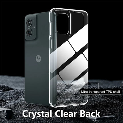 For Motorola Moto G55 5G Case Anti-Fingerprint Crystal Clear TPU Phone Cover