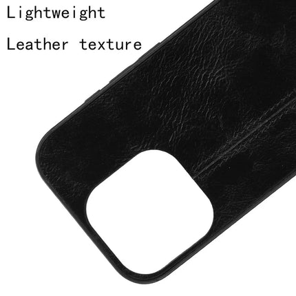 For iPhone 16 Pro Max Case Leather+TPU+PC Phone Cover Stitching Line