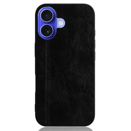 For iPhone 16 Plus Case Leather+TPU+PC Phone Cover Stitching Line