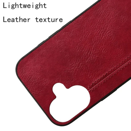 For iPhone 16 Plus Case Leather+TPU+PC Phone Cover Stitching Line