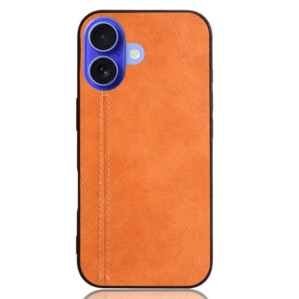 For iPhone 16 Plus Case Leather+TPU+PC Phone Cover Stitching Line