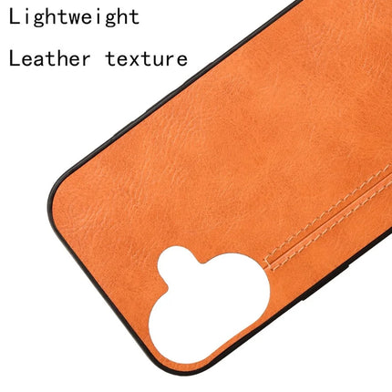 For iPhone 16 Plus Case Leather+TPU+PC Phone Cover Stitching Line