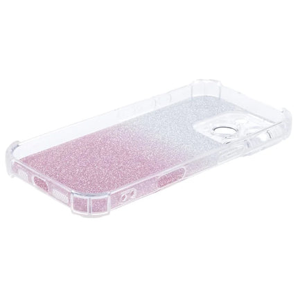 For iPhone 16 Pro Max Case Electroplating Clear TPU Phone Cover with Lens Film and Glitter Card