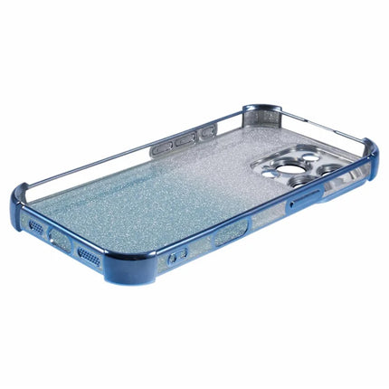 For iPhone 16 Pro Max Case Electroplating Clear TPU Phone Cover with Lens Film and Glitter Card