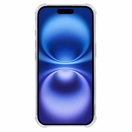 For iPhone 16 Plus Case Electroplating Clear TPU Phone Cover with Lens Film