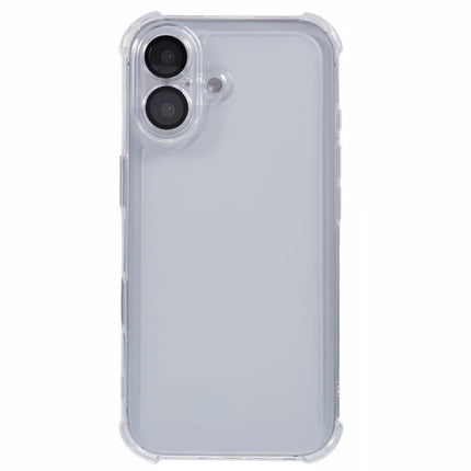 For iPhone 16 Plus Case Electroplating Clear TPU Phone Cover with Lens Film