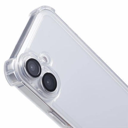 For iPhone 16 Plus Case Electroplating Clear TPU Phone Cover with Lens Film