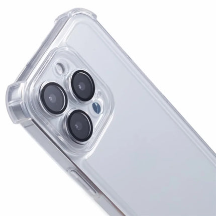 For iPhone 16 Pro Max Case Electroplating Clear TPU Phone Cover with Lens Film