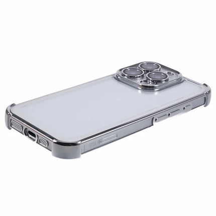 For iPhone 16 Pro Max Case Electroplating Clear TPU Phone Cover with Lens Film
