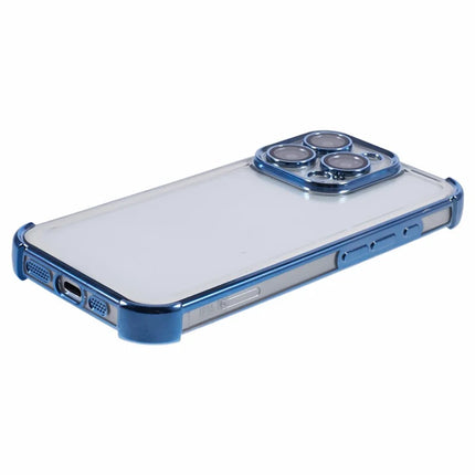For iPhone 16 Pro Max Case Electroplating Clear TPU Phone Cover with Lens Film