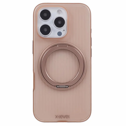 X-LEVEL For iPhone 16 Pro Max Case Rotating Magnetic Kickstand PC+TPU Phone Cover