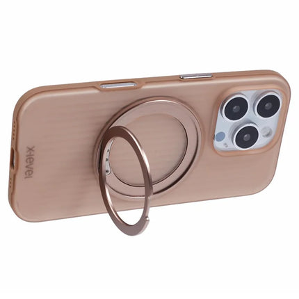 X-LEVEL For iPhone 16 Pro Max Case Rotating Magnetic Kickstand PC+TPU Phone Cover
