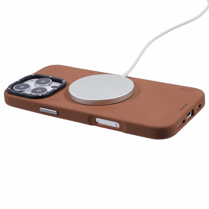 YOUNGKIT For iPhone 16 Pro Max Case Compatible with MagSafe PU Leather + PC Phone Cover