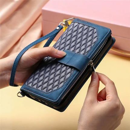 Style 005 For Motorola Edge 50 Neo 5G / Moto S50 5G / Thinkphone 25 5G Wallet Case Rhombus Stitching Line PU Leather Phone Cover