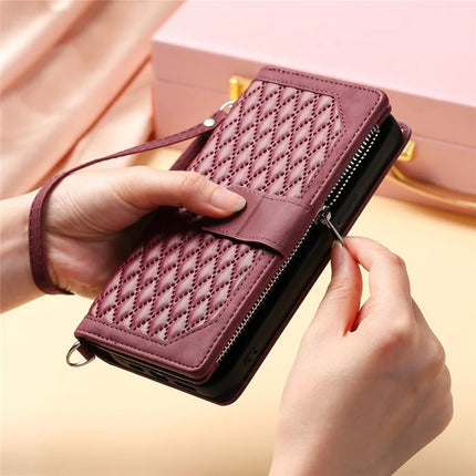 Style 005 For Motorola Edge 50 Neo 5G / Moto S50 5G / Thinkphone 25 5G Wallet Case Rhombus Stitching Line PU Leather Phone Cover